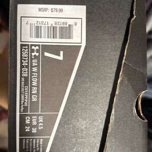 UA purple and blue Flow RN GR running shoes